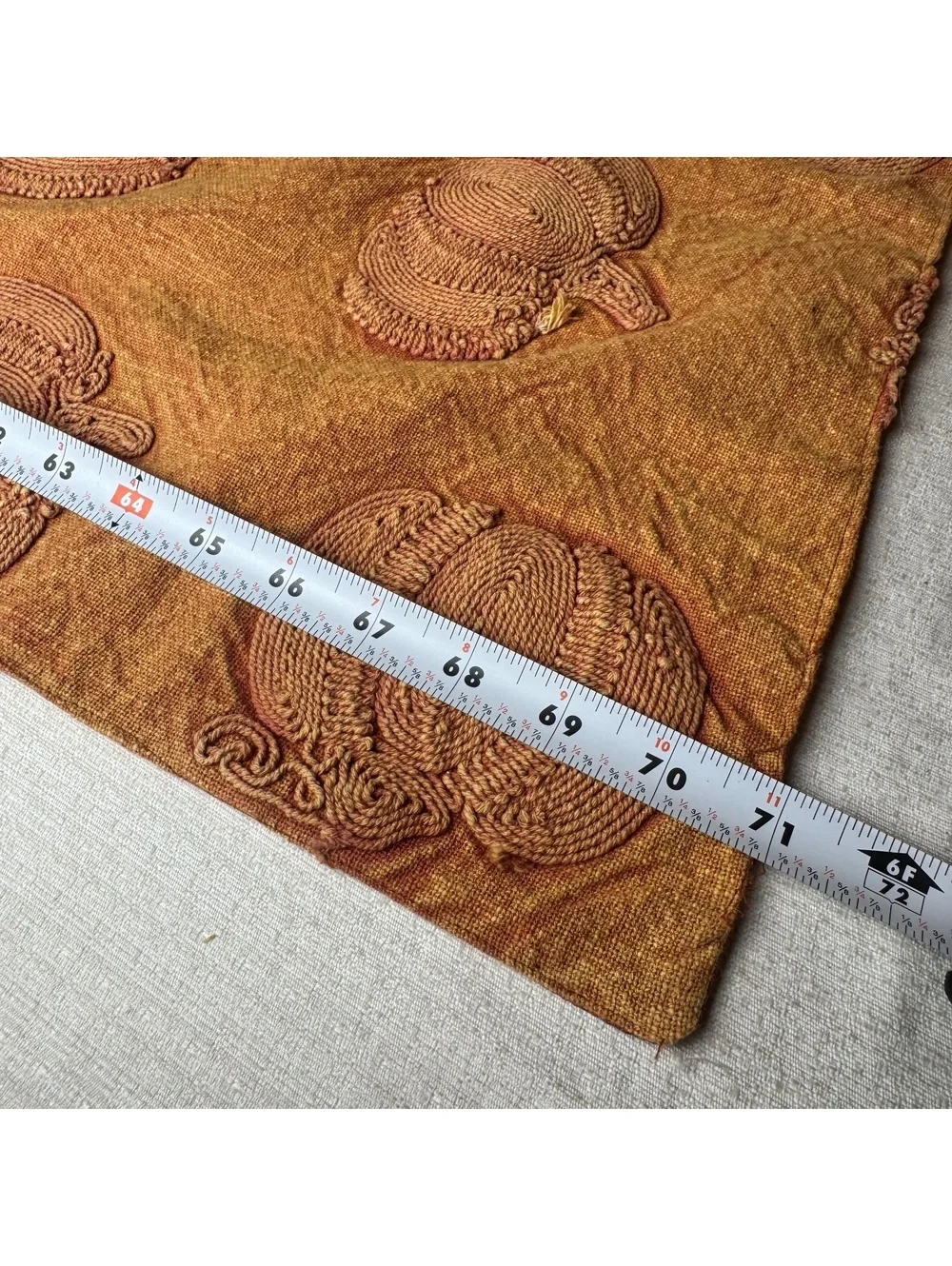 Embroidered Pumpkin Table Runner Rachel Zoe 16x71 Fall Thanksgiving Autumn Decor